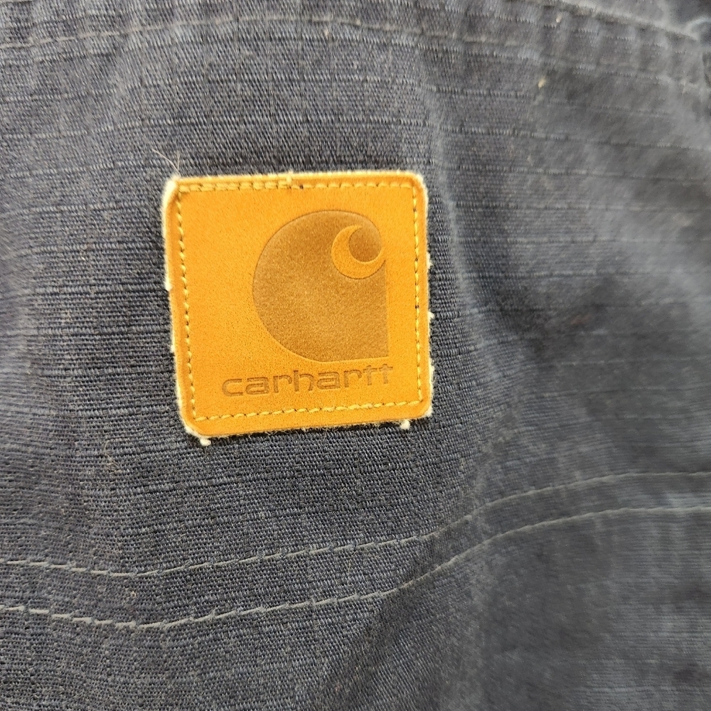 Carhartt Ripstop Cargo Scrub Pants Blue Men’s Size L Work Utility Drawstring - Picture 5 of 14